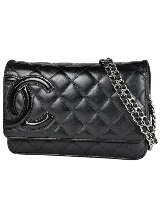 Chanel Handbags - Chanel Shoulder Bag Cambon Line CC Logo Leather Black
